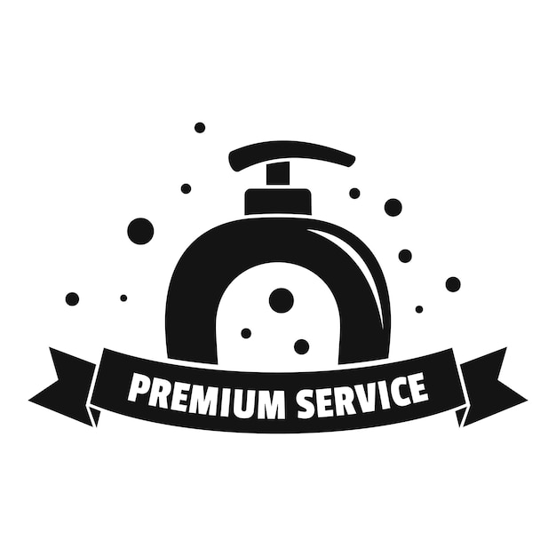 Premium laundry service logo Simple illustration of premium laundry service vector logo for web design isolated on white background