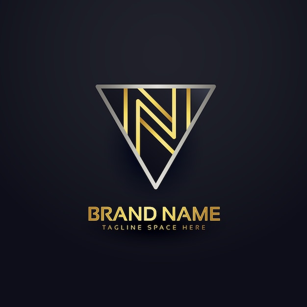 Vector premium letter n logo design