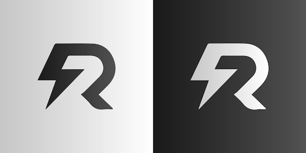 Premium letter R logo design Luxury linear creative monogram