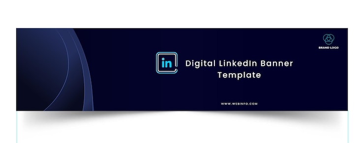 Vector premium linkedin banner cover template vector minimal design