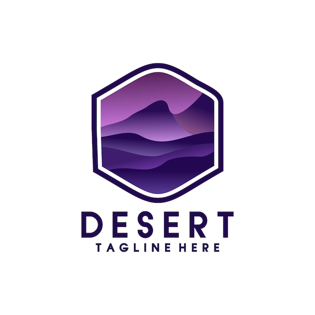 Premium logo of desert