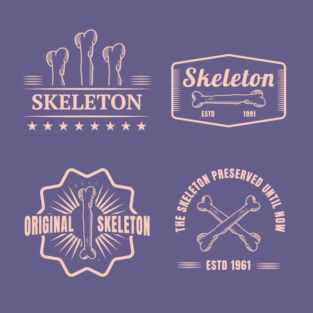 Premium logo set vintage botten vector