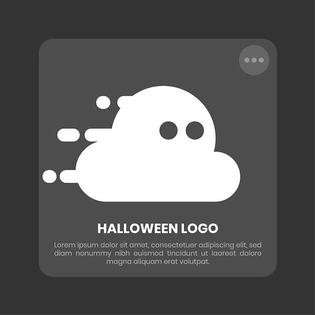 Премиум-логотип с символом призрака Хэллоуина