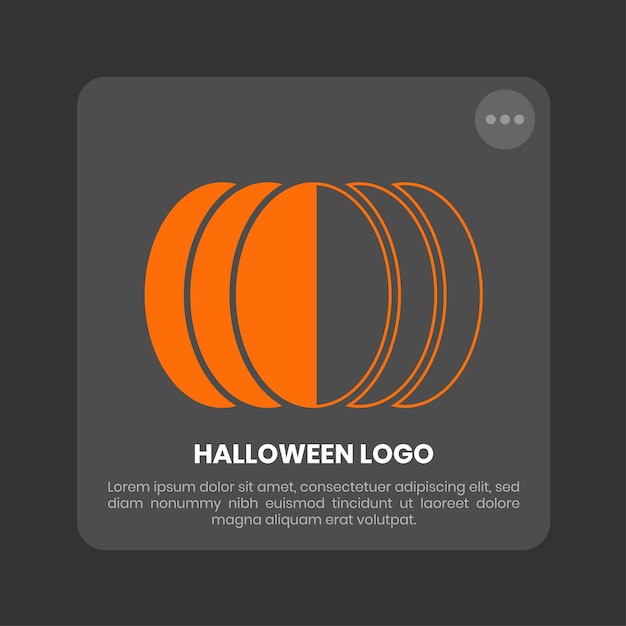 premium logo with halloween pumpkin symbol