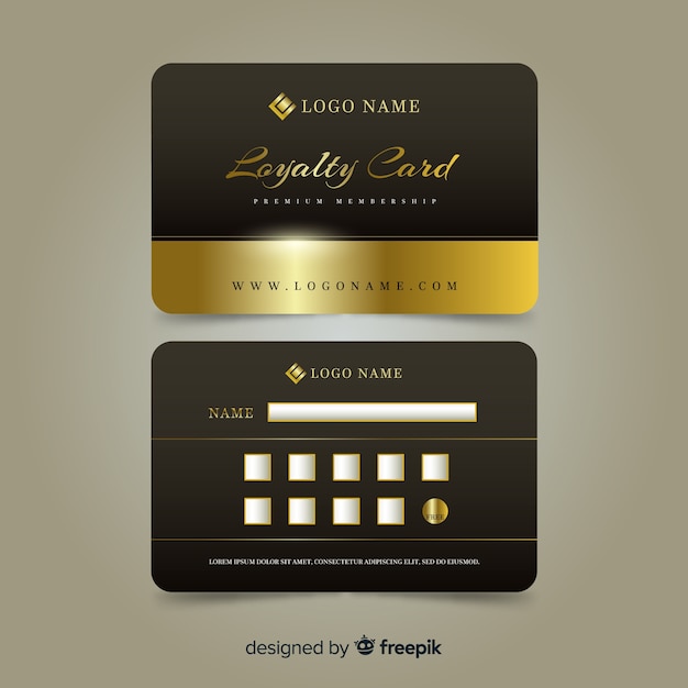 Vector premium loyalty card with golden style