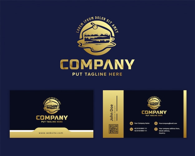 Premium luxury cake logo template