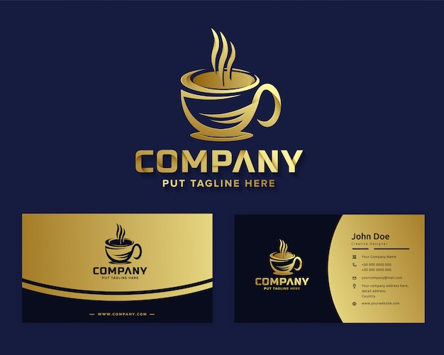 Premium luxury coffee logo for business company