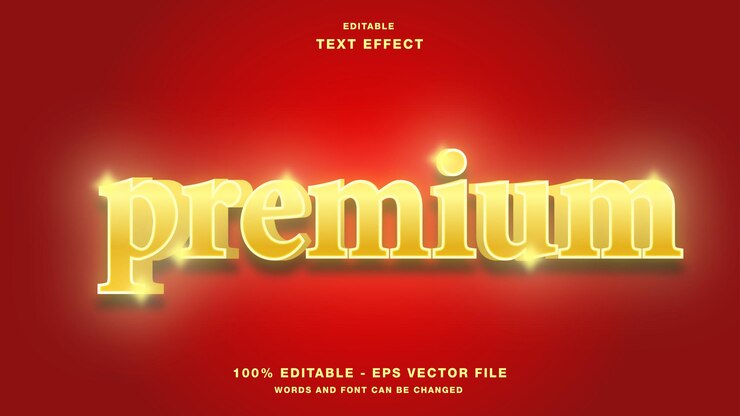 Premium Luxury Golden Editable Text Effect