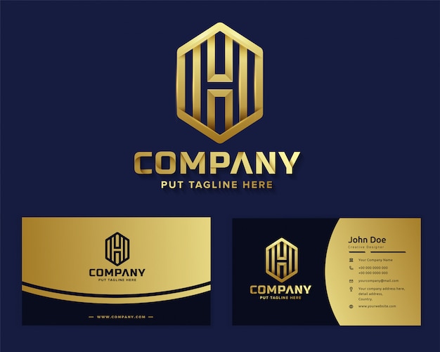 Premium luxury Letter Initial H logo Template for company