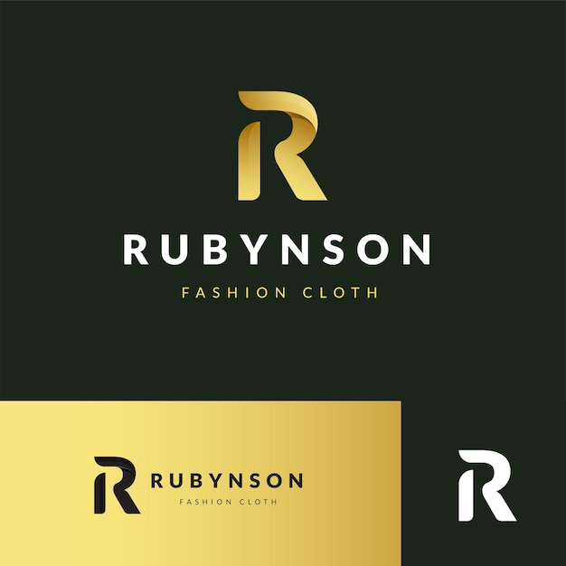 Premium luxury letter initial R logo design