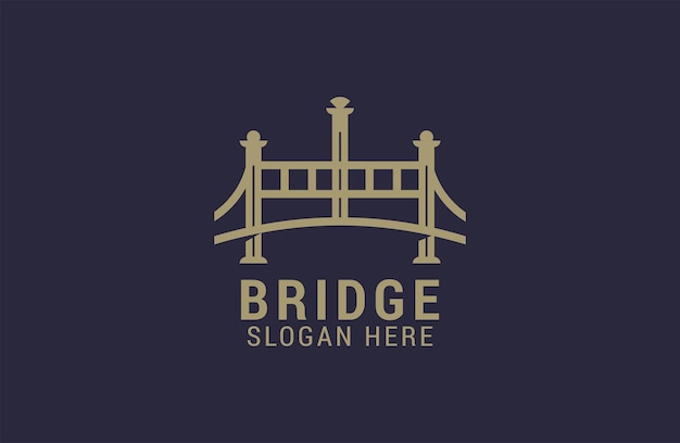 Premium luxury simple bridge logo