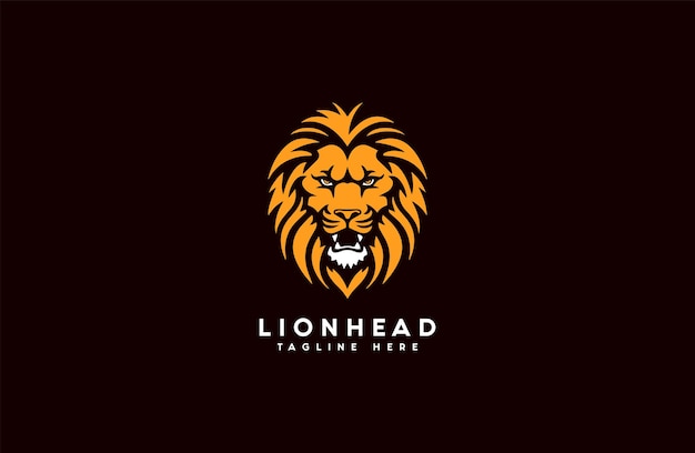 Vector premium luxury vector lion head logo icon