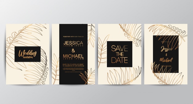 Premium luxury wedding invitation cards