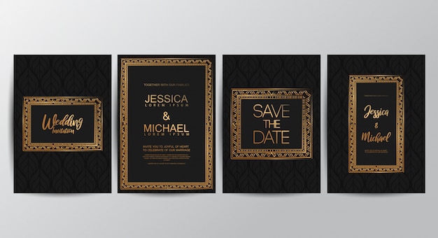 Premium luxury wedding invitation cards