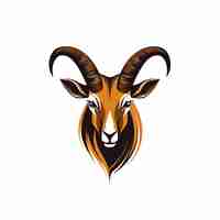 Vector a premium mascot logo of giant sable antelope with white background