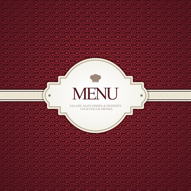 Modello di menu premium