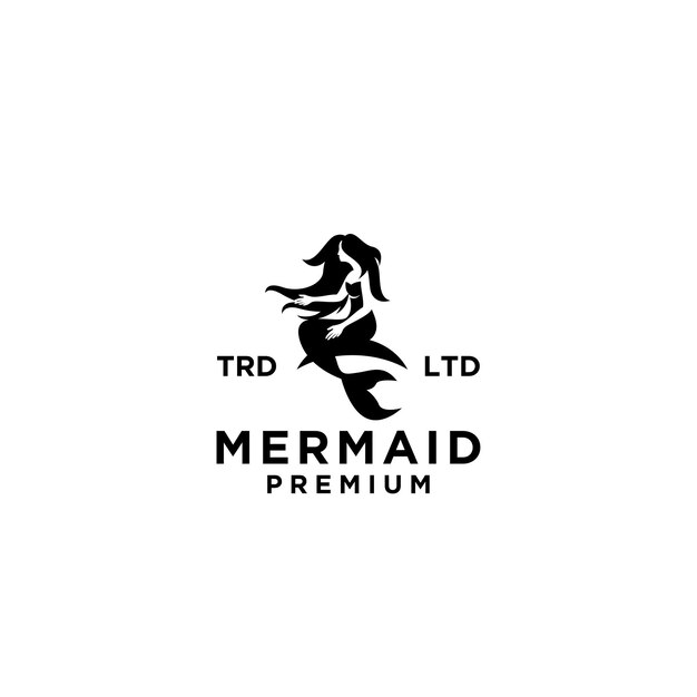 Premium Mermaid logo icon design illustration