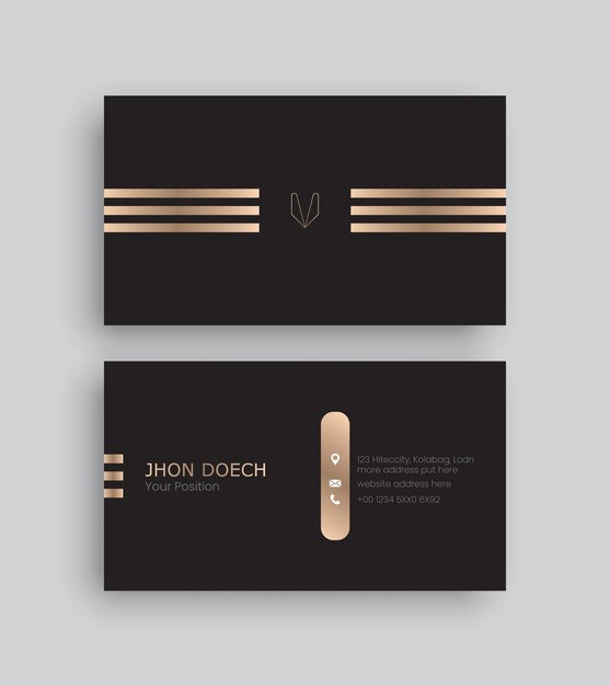 Vector premium minimal business card template vector