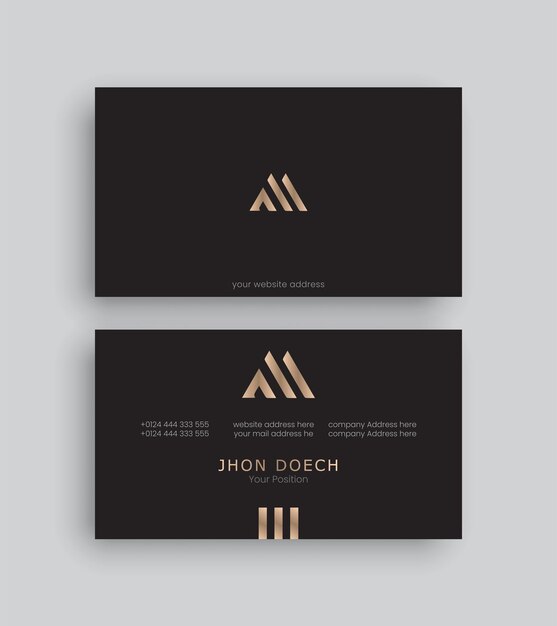 Premium minimal business card template vector