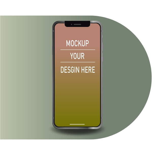 Premium mobile phone screen mockup template. Modern digital tech devices. Mobile phone screen mockup