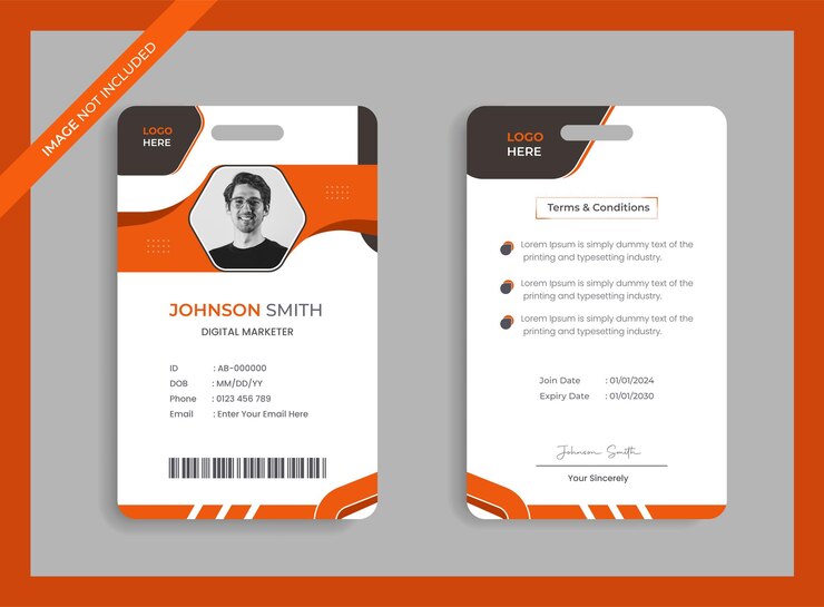 Premium modern and creative editable ID card template design