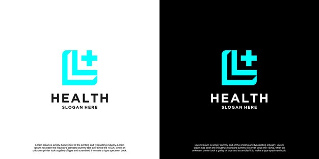 Vettore design del logo della salute creativa moderna premium
