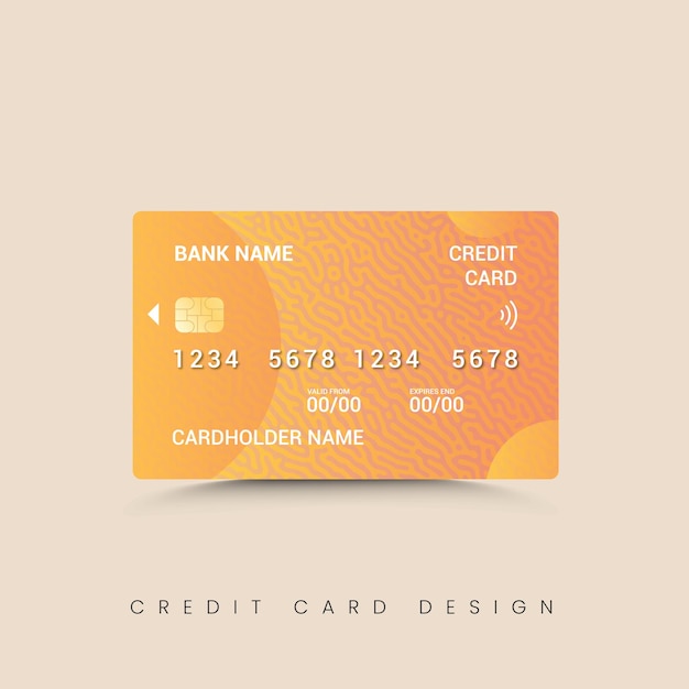 Premium modern credit card design