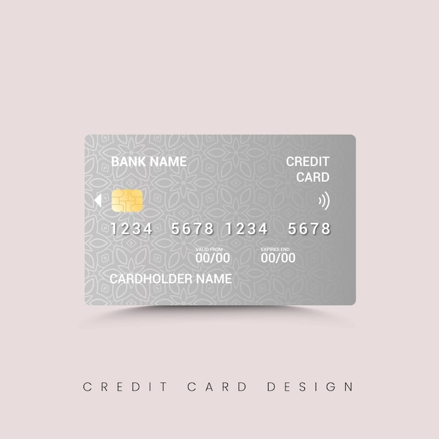 Vector premium modern credit card design