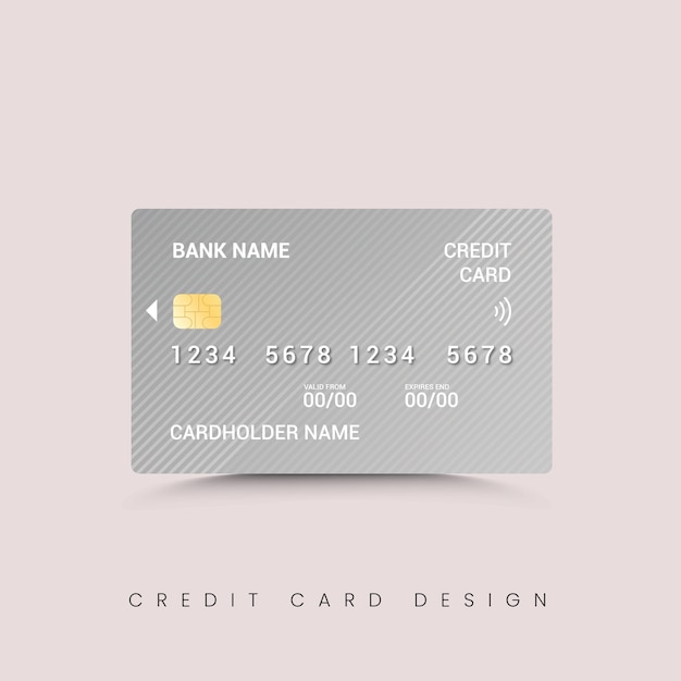 Vettore design moderno della carta di credito premium