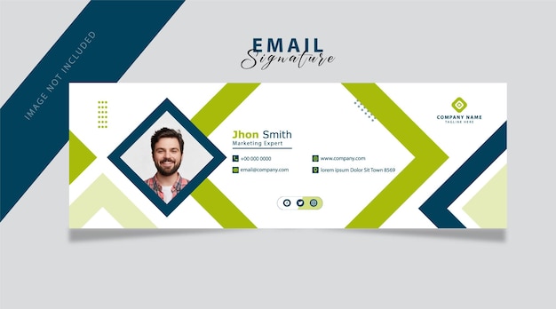 Modello di design della firma e-mail moderno premium