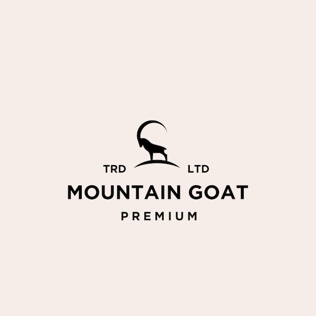 Premium mountain goat logo design