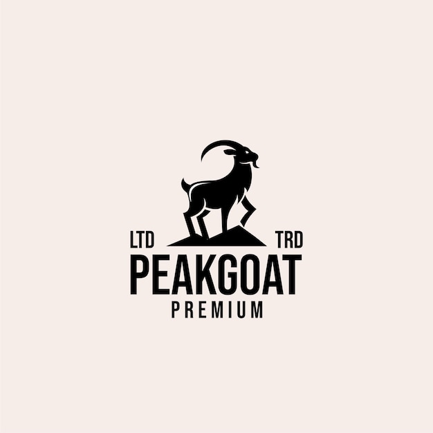 Vector premium mountain goat vector logo design