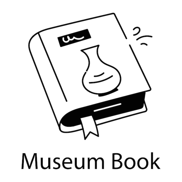 Premium outline icon of a museum book