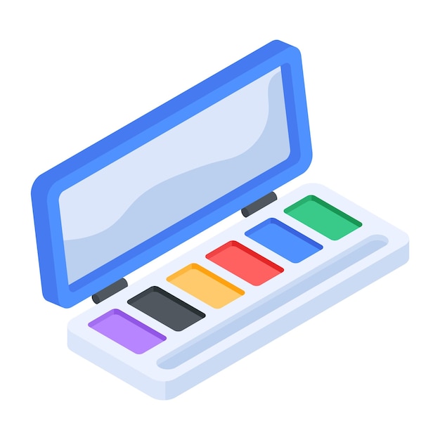 Vector premium paint box isometric icon