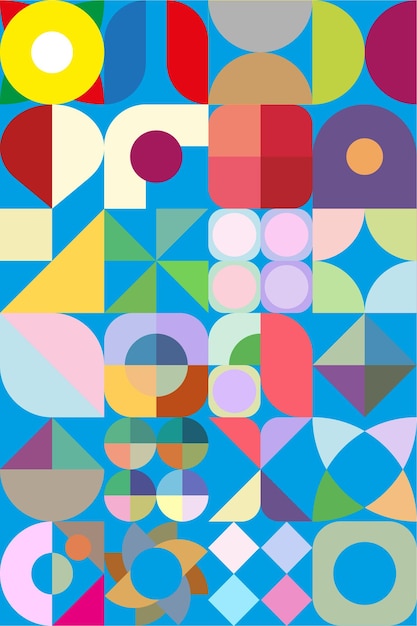 premium pattern of colorful shapes