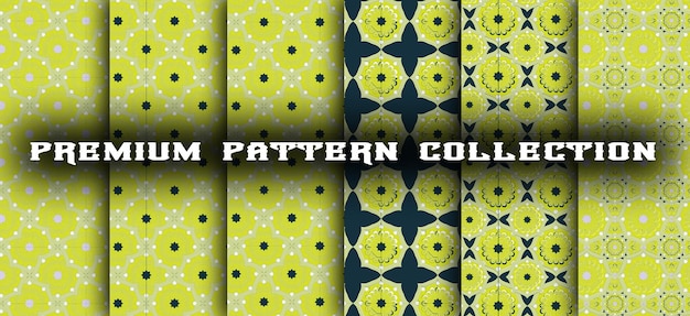 Premium pattern set in yellow highlighter for a luxurious background