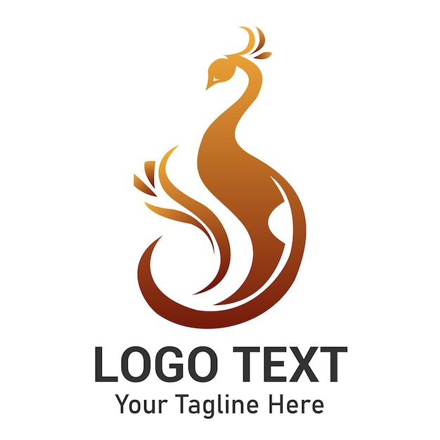Vettore immagine vettoriale di progettazione del logo del pavone premium