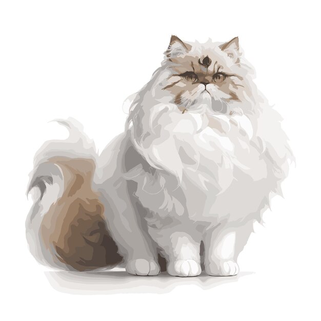 Vector premium persian cat vector art editable and high quality fully editable