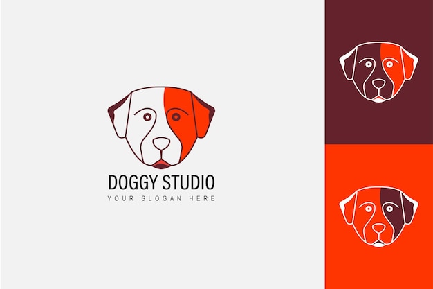 Vector premium pet studio logo vector design