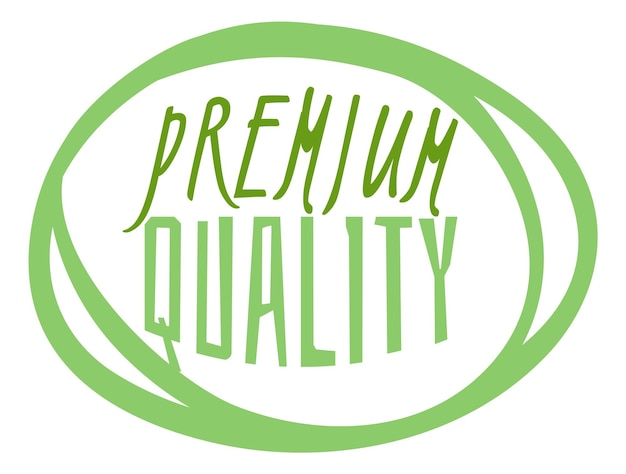 Premium product sticker Groene gezonde goederen teken