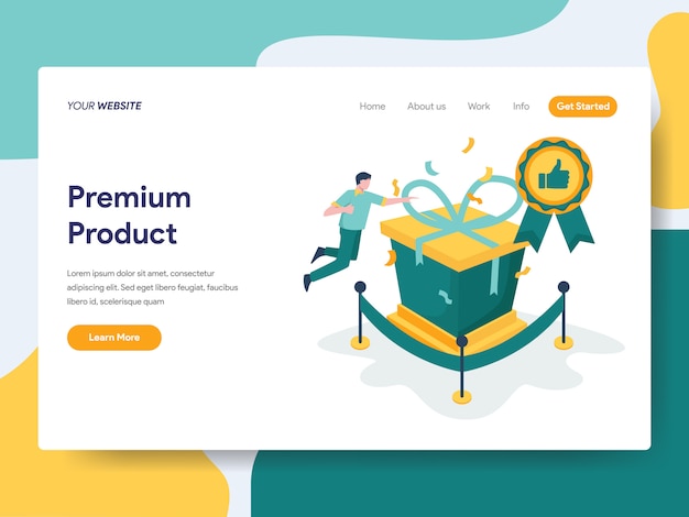 Premium product for website page