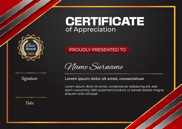 Premium professional Certificate Design Template