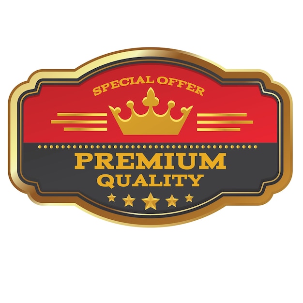 Badge di qualità premium in illustrator