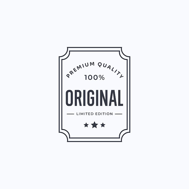 Vector premium quality badge label design template