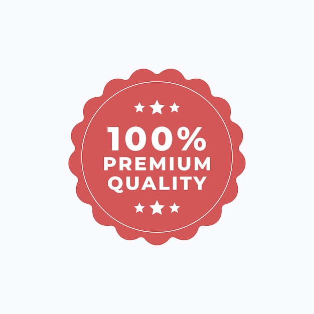 Vector premium quality badge label design template