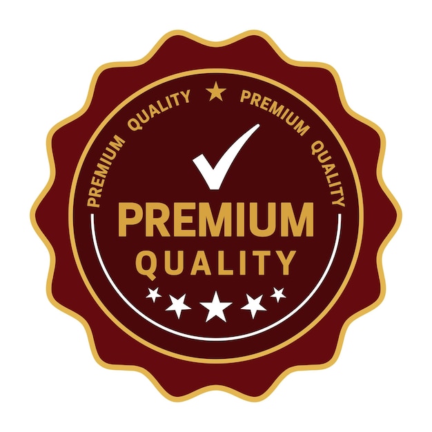 Modello di logo distintivo di qualità premium