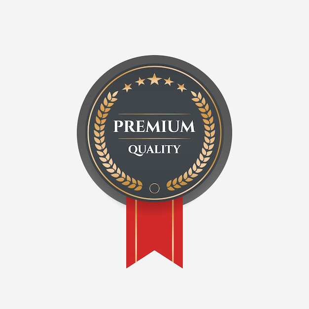 Premium quality badge with gold border