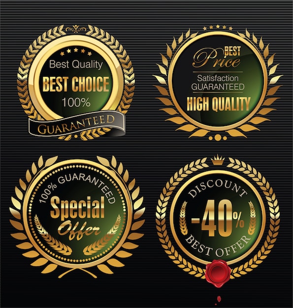 Premium quality badges and labels