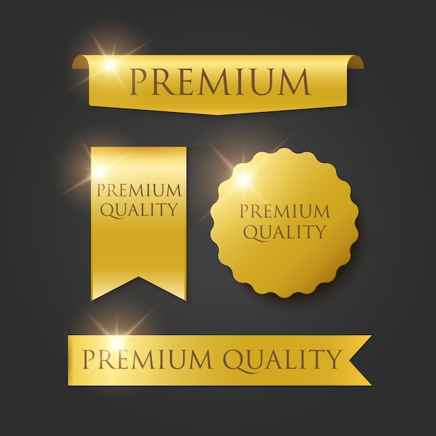 Premium Quality Badges And Tags Isolated On Black