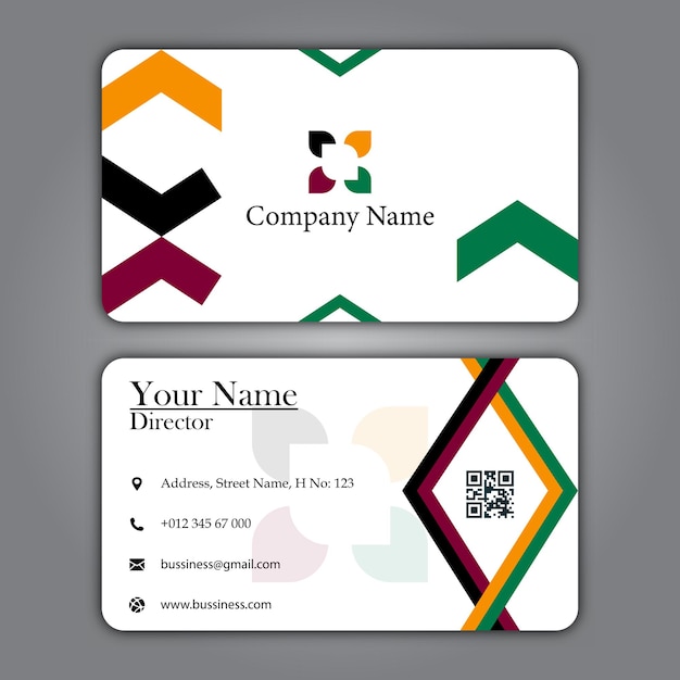 Premium quality business card design with simple dummy logo